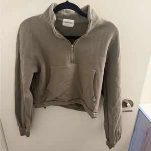 Azurfit olive green Half-Zip Sweatshirt